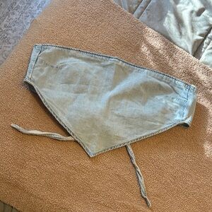 Zara Light Blue Denim Top
